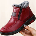 Women's Waterproof Non-slip Cotton Leather Boots