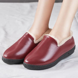 Woman's Warm Leather Shoes